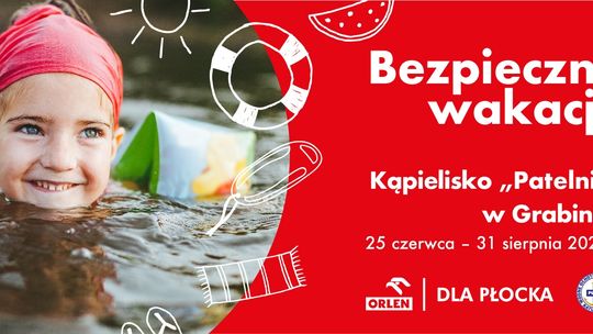 Bezpieczne wakacje na plaży w Grabinie dzięki PKN ORLEN i WOPR