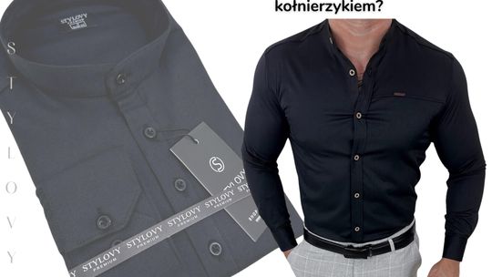 Czarna koszula męska ze stójką czy z kołnierzykiem?