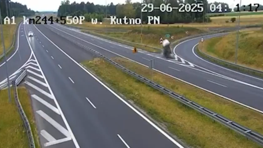 Dramatyczne nagranie z autostrady pod Kutnem