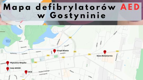 Gdzie w Gostyninie znajdziesz defibrylator AED?