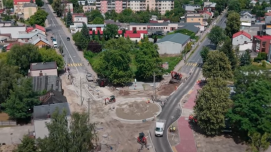 Budowa ronda - ulice: Płocka - Bierzewicka - Jana Pawła II