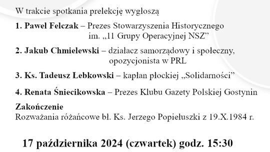 Klub Gazety Polskiej zaprasza na spotkanie