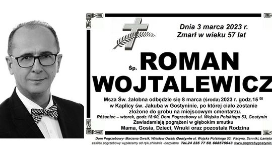 Nie żyje Roman Wojtalewicz