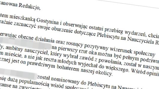 Nominowany do tytułu nauczyciela roku nawiązywał dziwne kontakty z małoletnimi?