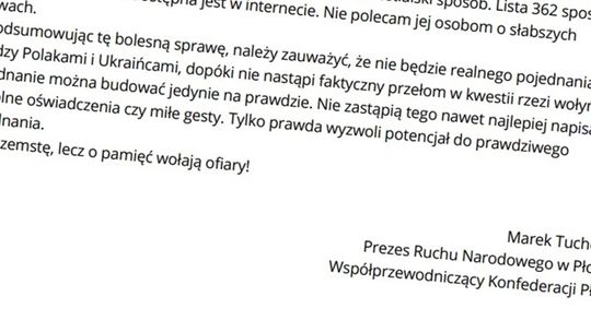 Osiemdziesiąta rocznica Krwawej Niedzieli na Wołyniu. Stanowisko Ruchu Narodowego w Płocku