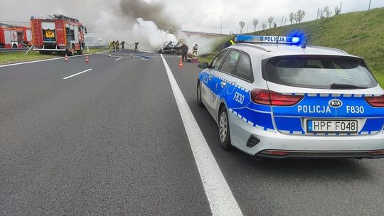 Pożar ciężarówki zablokował autostradę A1