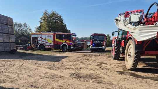 Pożar kotłowni w Wólce Niskiej. W akcji 10 zastępów straży pożarnej