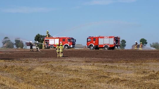 Pożar rżyska w Kozicach