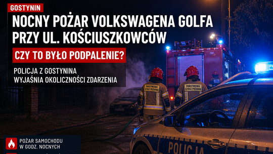 Pożar samochodu na Kościuszkowców