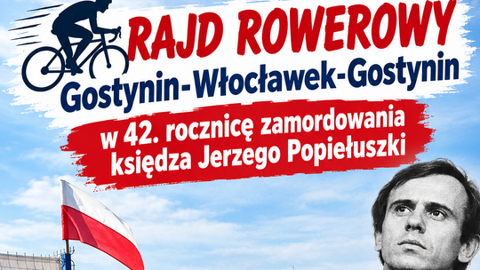 Rajd rowerowy z Gostynina do Włocławka w 42. rocznicę śmierci ks. Jerzego Popiełuszki