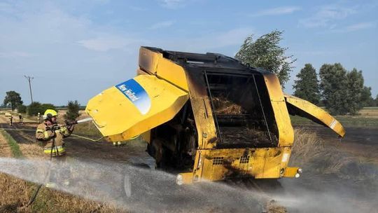 Seria pożarów podczas żniw w powiecie gostynińskim