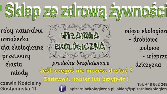 Sklep ze zdrową żywnością zaprasza