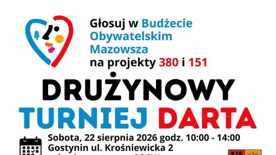 Starosta Gostyniński Andrzej Krzewicki oraz DART CLUB H99 serdecznie zapraszają na wspólne wydarzenie
