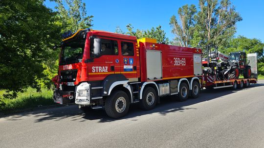 Strażacy z Gąbina gasili pożar w Warszawie