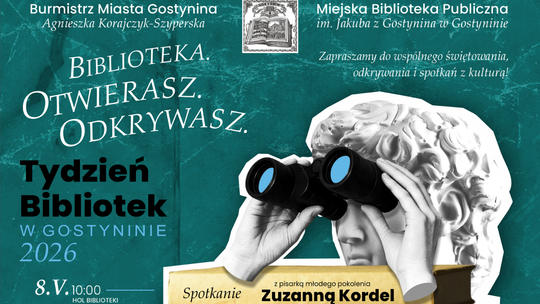 Tydzień Bibliotek 2026 w Gostyninie. Spotkania, koncerty i warsztaty dla mieszkańców