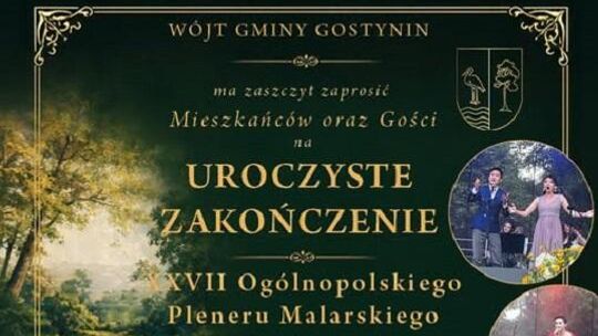 Plakat zapraszający na uroczyste zakończenie XVII Ogólnopolskiego Pleneru Malarskiego „U Wójta” w Lucieniu
