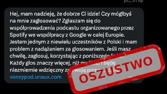 Uważaj na prośby o głosowanie od znajomych