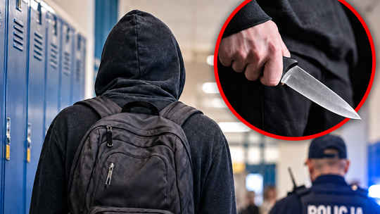 W Płocku 14-latek wszedł do szkoły z nożem