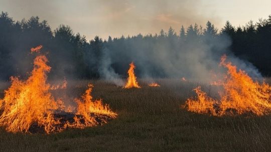 Wiosenne wypalanie traw jest nielegalne i niebezpieczne – policja apeluje o rozsądek