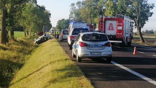Wypadek na DK91 w Zalesiu