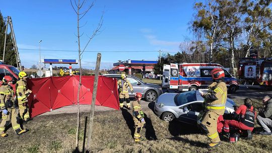 Wypadek w Cekanowie. Na miejscu helikopter LPR