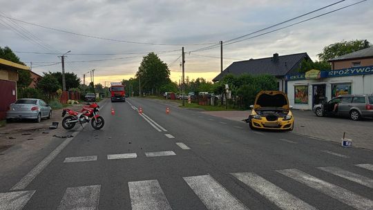 Wypadek z udziałem motocyklisty w Legardzie
