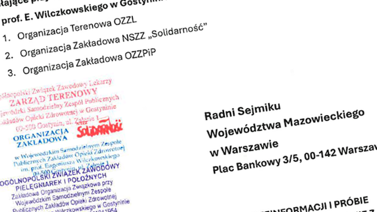 Załoga szpitala w Zalesiu protestuje przeciwko planowanemu połączeniu z WSZ w Płocku