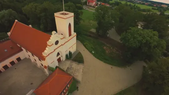 Zamek Gostyniński z lotu ptaka