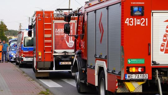 Zderzenie rowerzystki z motocyklistą na Czapskiego