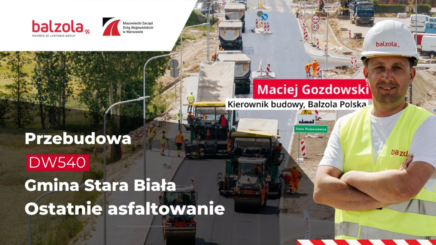 Droga Wojewódzka 540 w Starej Białej na finiszu