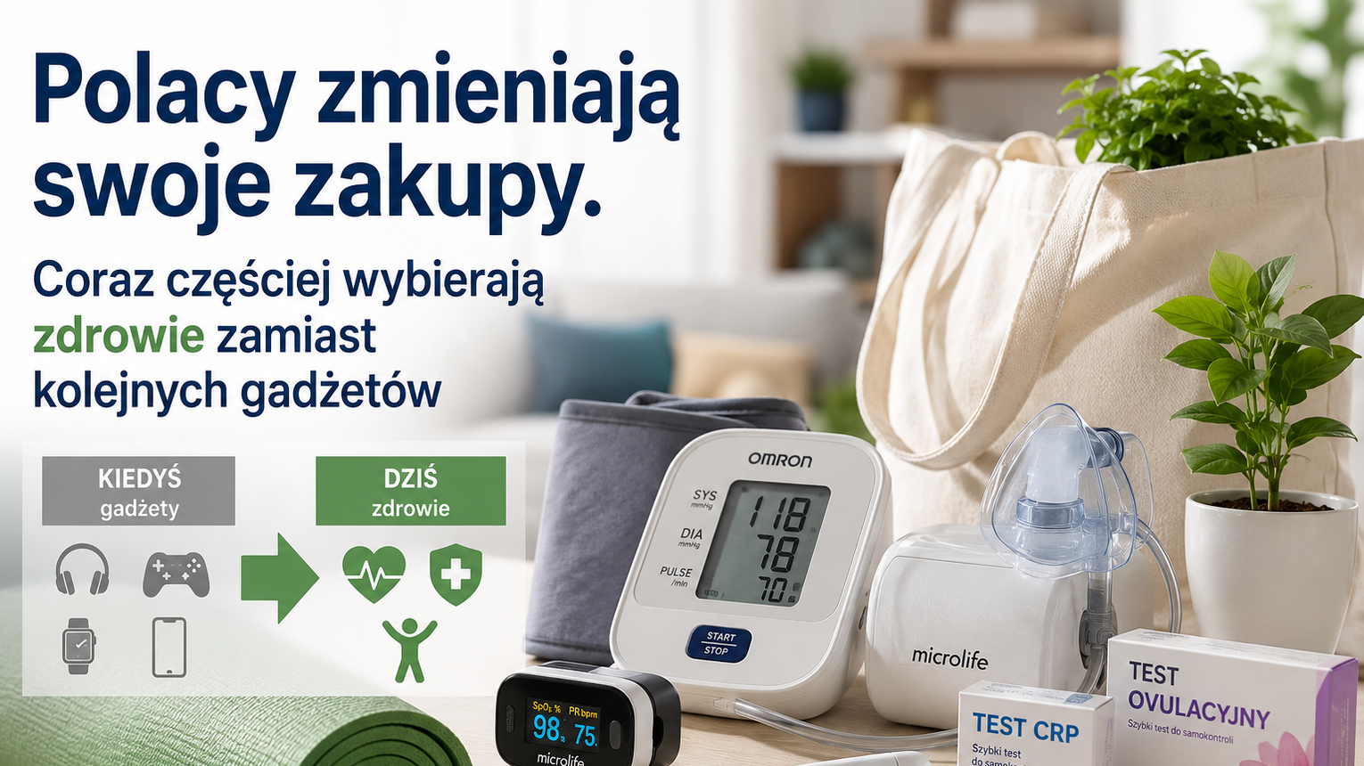 Polacy zmieniają swoje zakupy. Coraz częściej inwestują w zdrowie zamiast kolejnych gadżetów