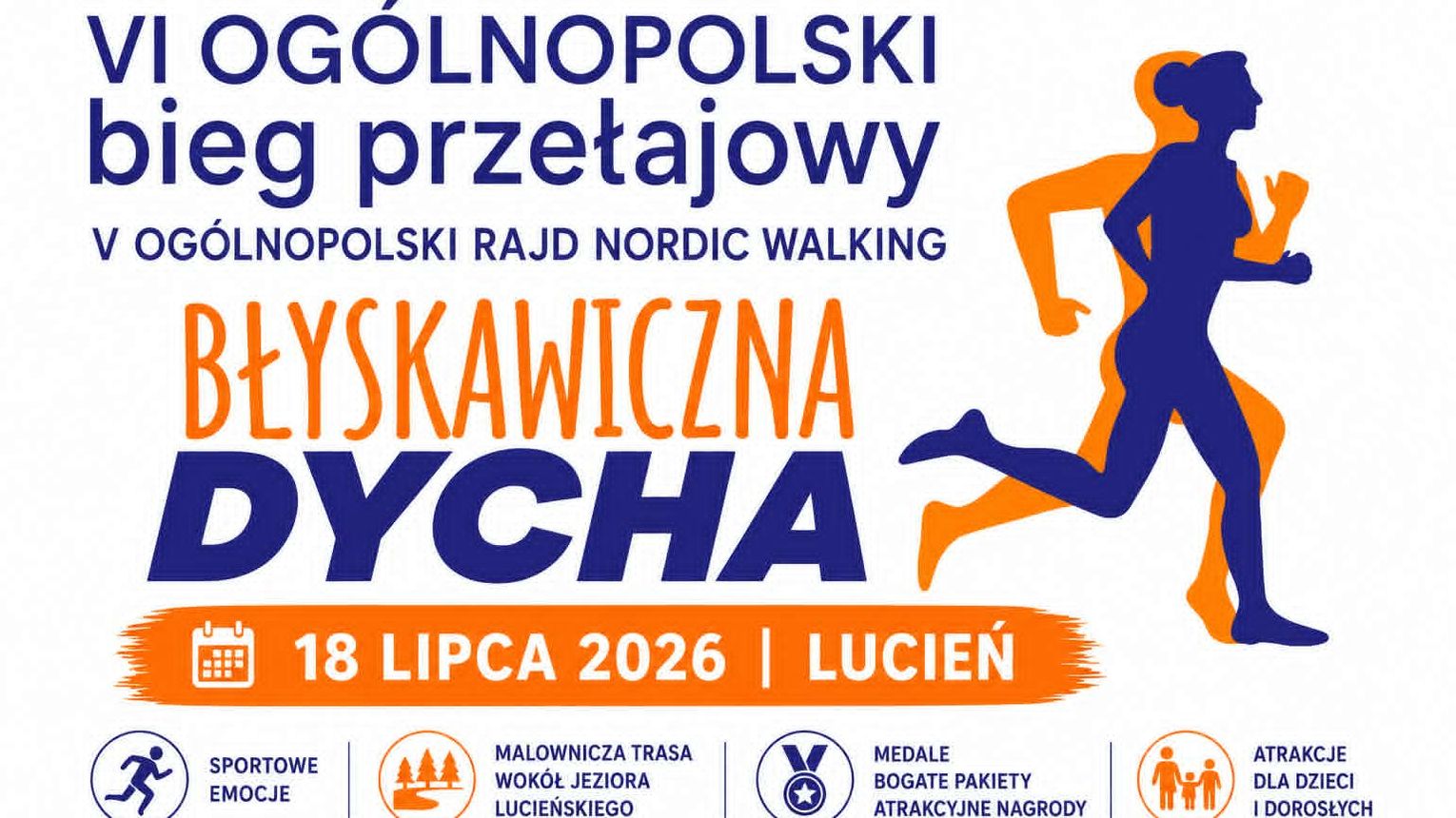VI Ogólnopolski Bieg Przełajowy „Błyskawiczna Dycha” już 18 lipca w Lucieniu