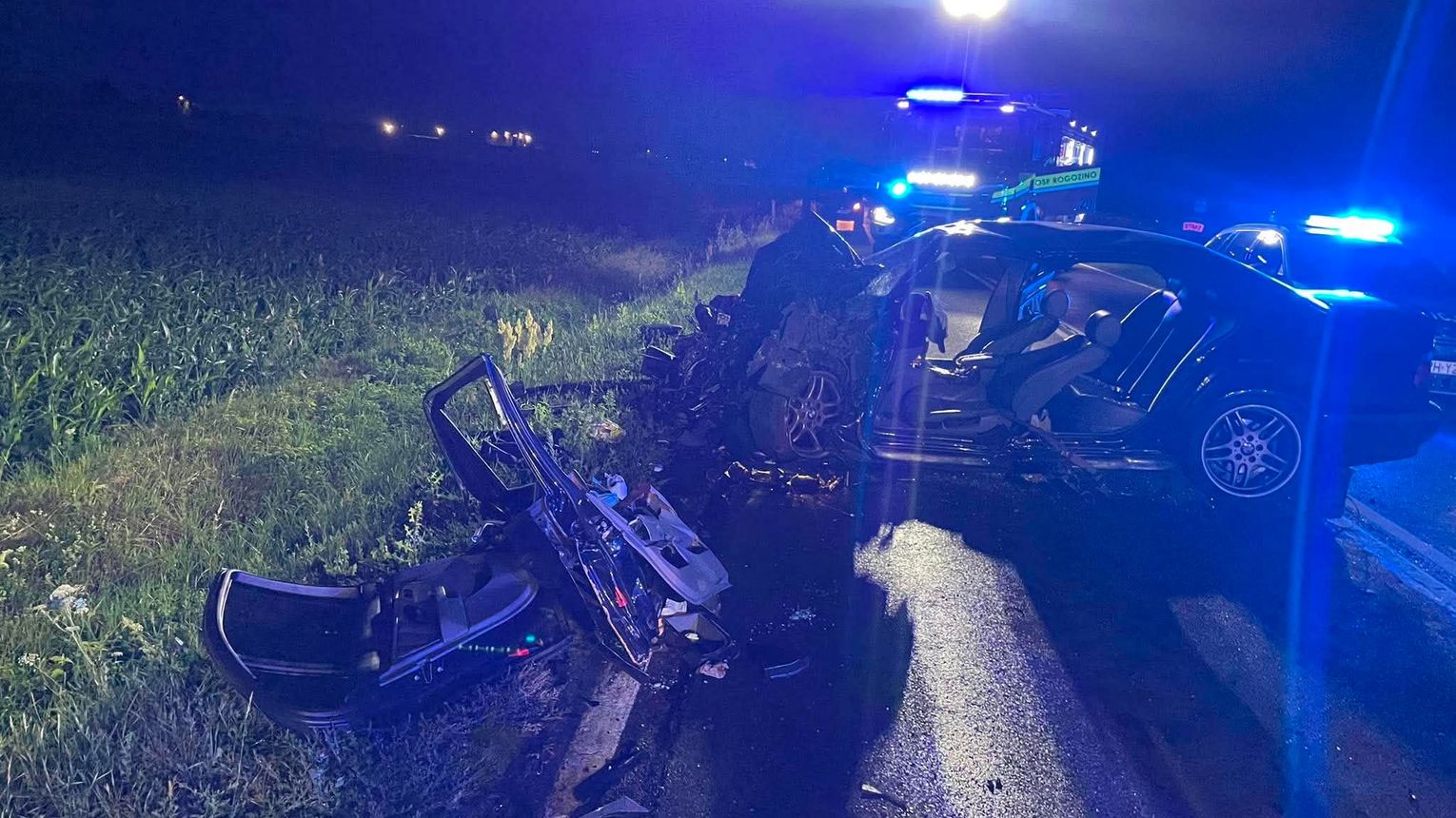 Zderzenie busa z autem pod Płockiem. Sześć osób w szpitalu