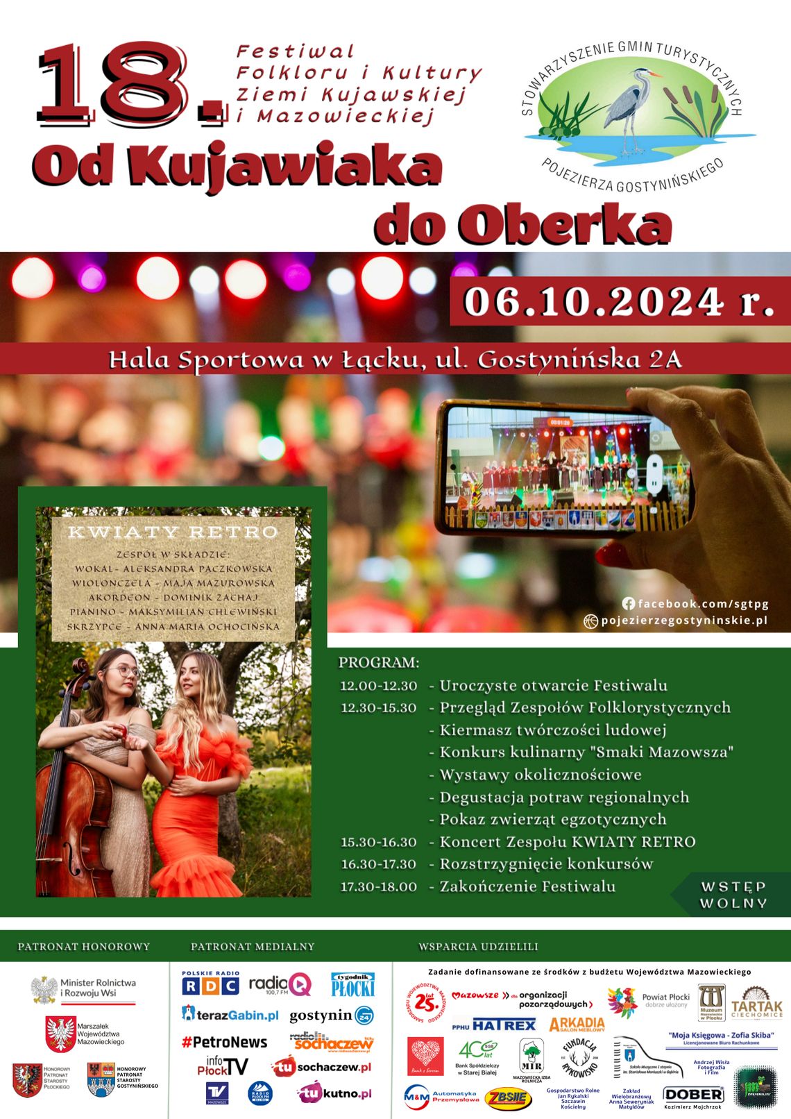 18. Festiwal Folkloru i Kultury Ziemi Kujawskiej i Mazowieckiej "Od Kujawiaka do Oberka"