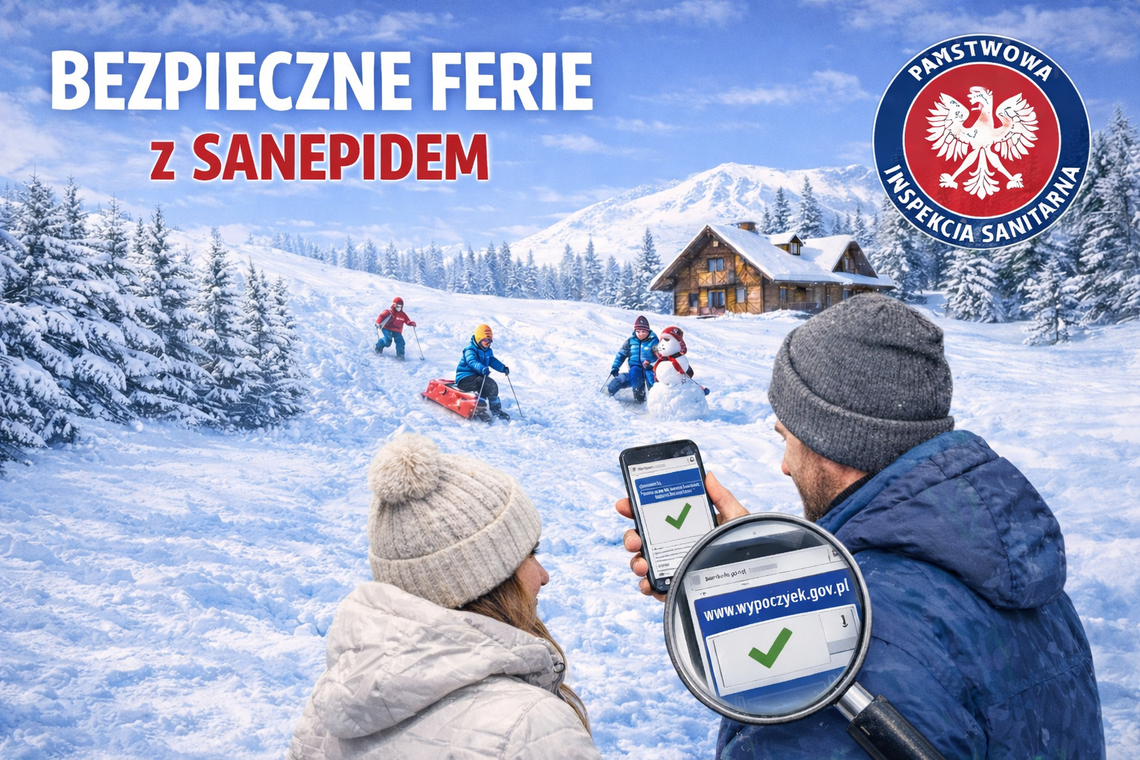 Bezpieczne ferie z Sanepidem. Przypominamy rodzicom o bazie wypoczynku