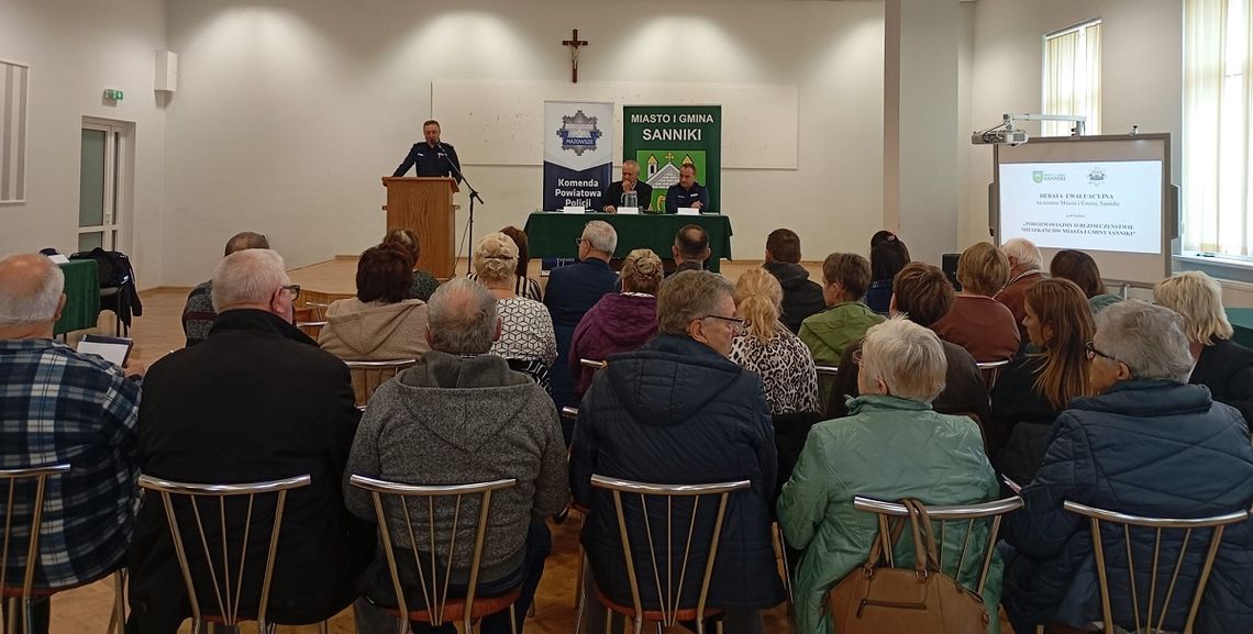 Debata społeczna ewaluacyjna w Sannikach – wspólna rozmowa o bezpieczeństwie mieszkańców