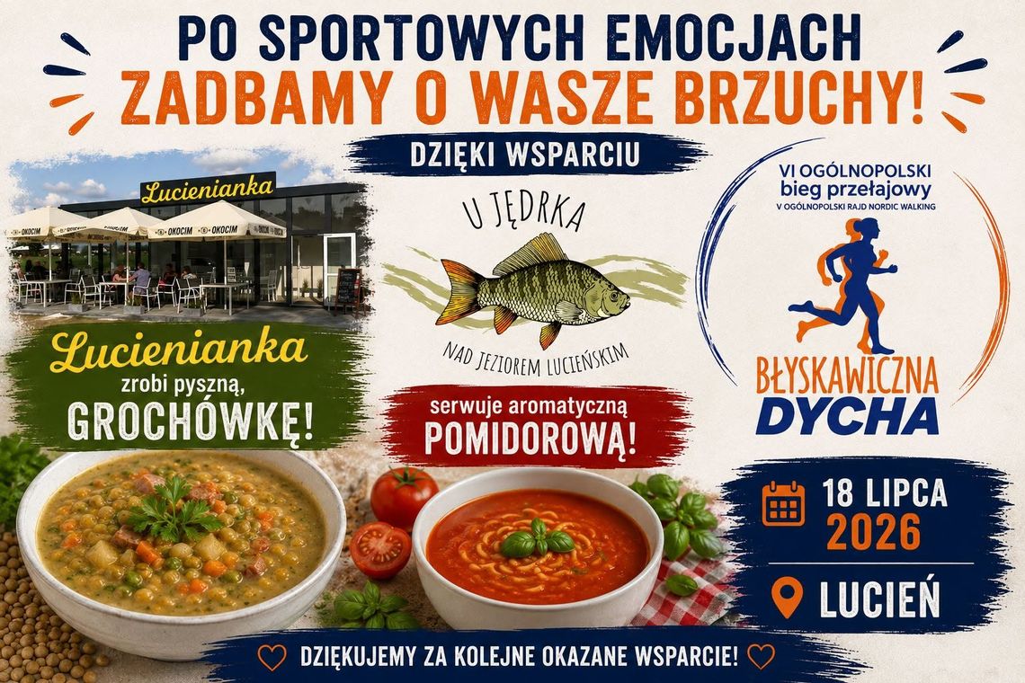 Dobra wiadomość dla uczestników VI Ogólnopolskiego Biegu Przełajowego Błyskawiczna Dycha Dobra wiadomość dla uczestników VI Ogólnopolskiego Biegu Przełajowego Błyskawiczna Dycha