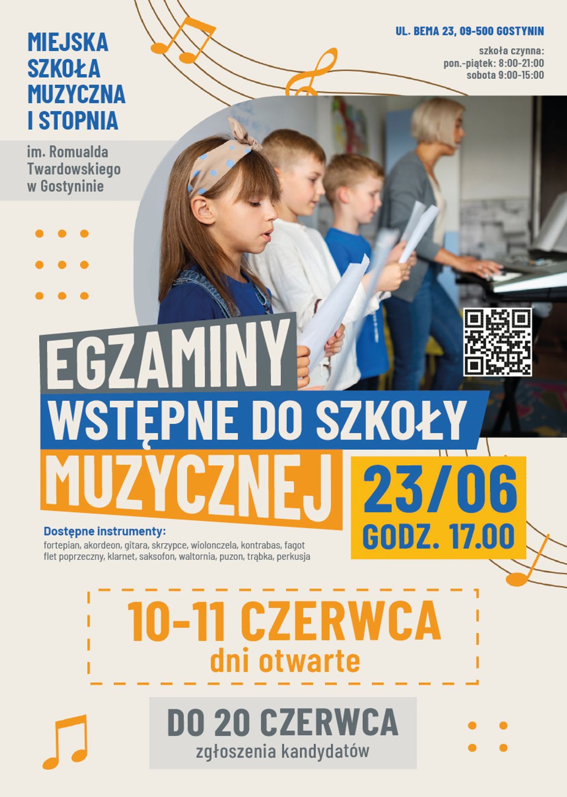 Egzaminy wstępne do Szkoły Muzycznej