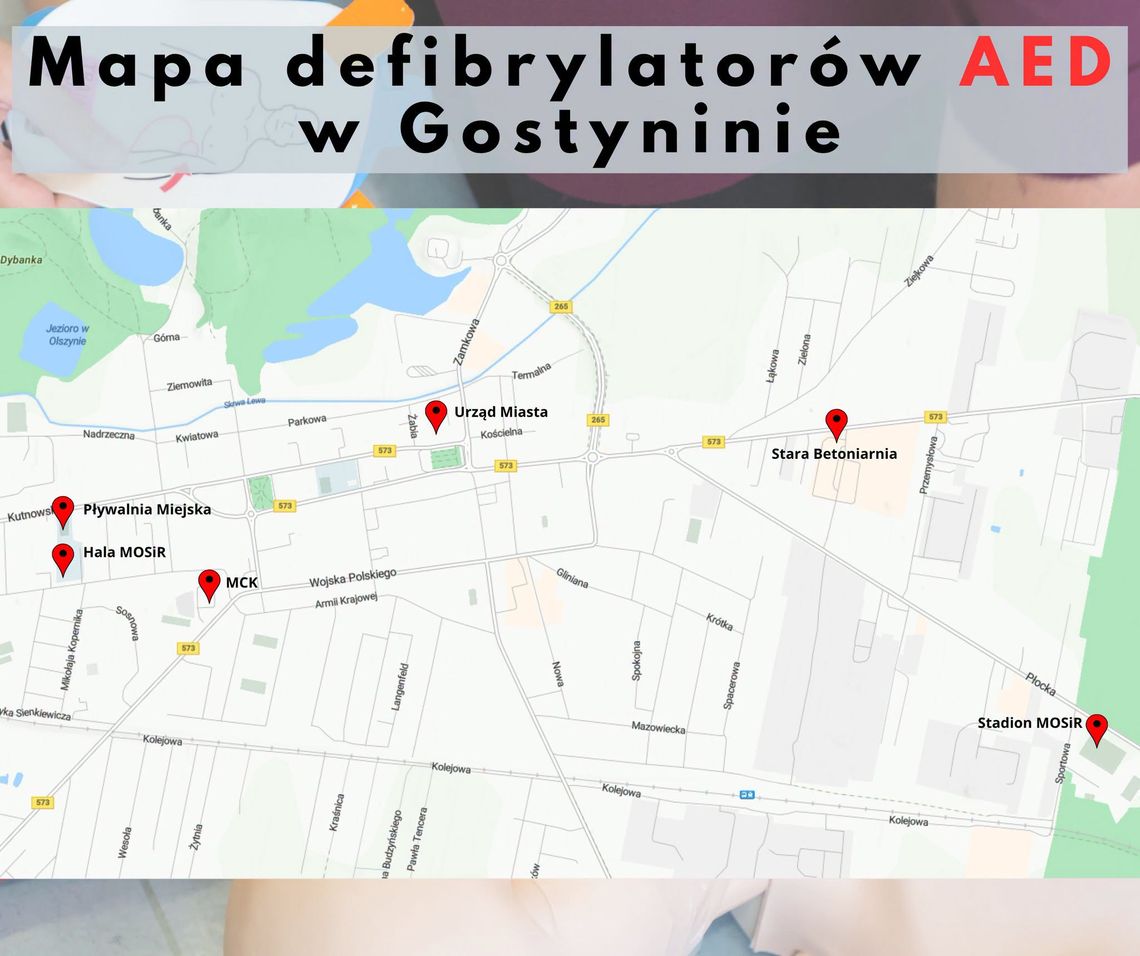 Gdzie w Gostyninie znajdziesz defibrylator AED?