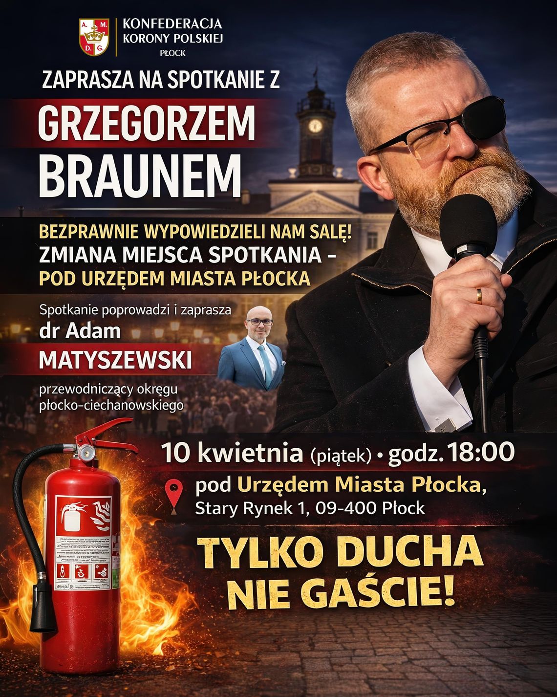 Grzegorz Braun w Płocku