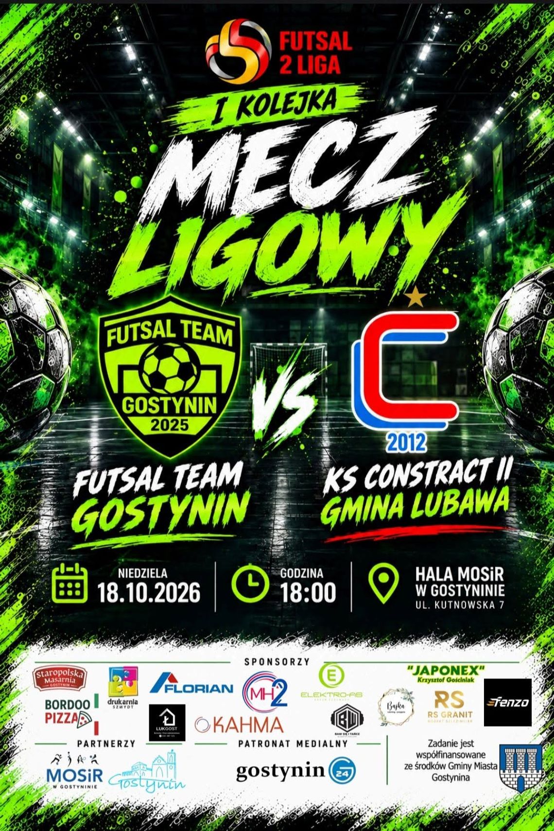 Historyczna inauguracja II ligi Futsalu w Gostyninie Historyczna inauguracja II ligi Futsalu w Gostyninie