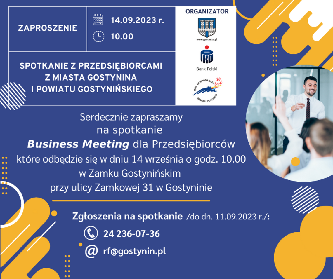 Jesteś przedsiębiorcą? To wydarzenie może Cię zainteresować - Business Meeting