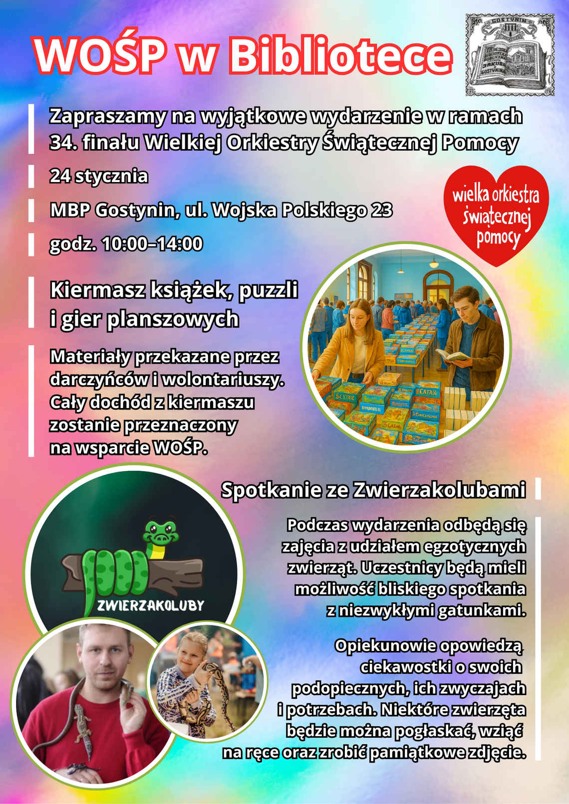 Kiermasz książek i spotkanie ze Zwierzakolubami w Gostyninie