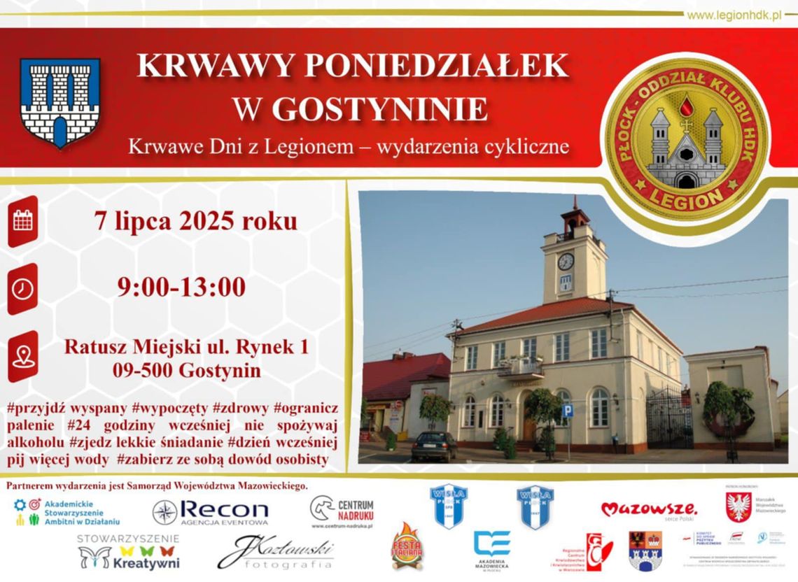 Oddaj krew w Gostyninie