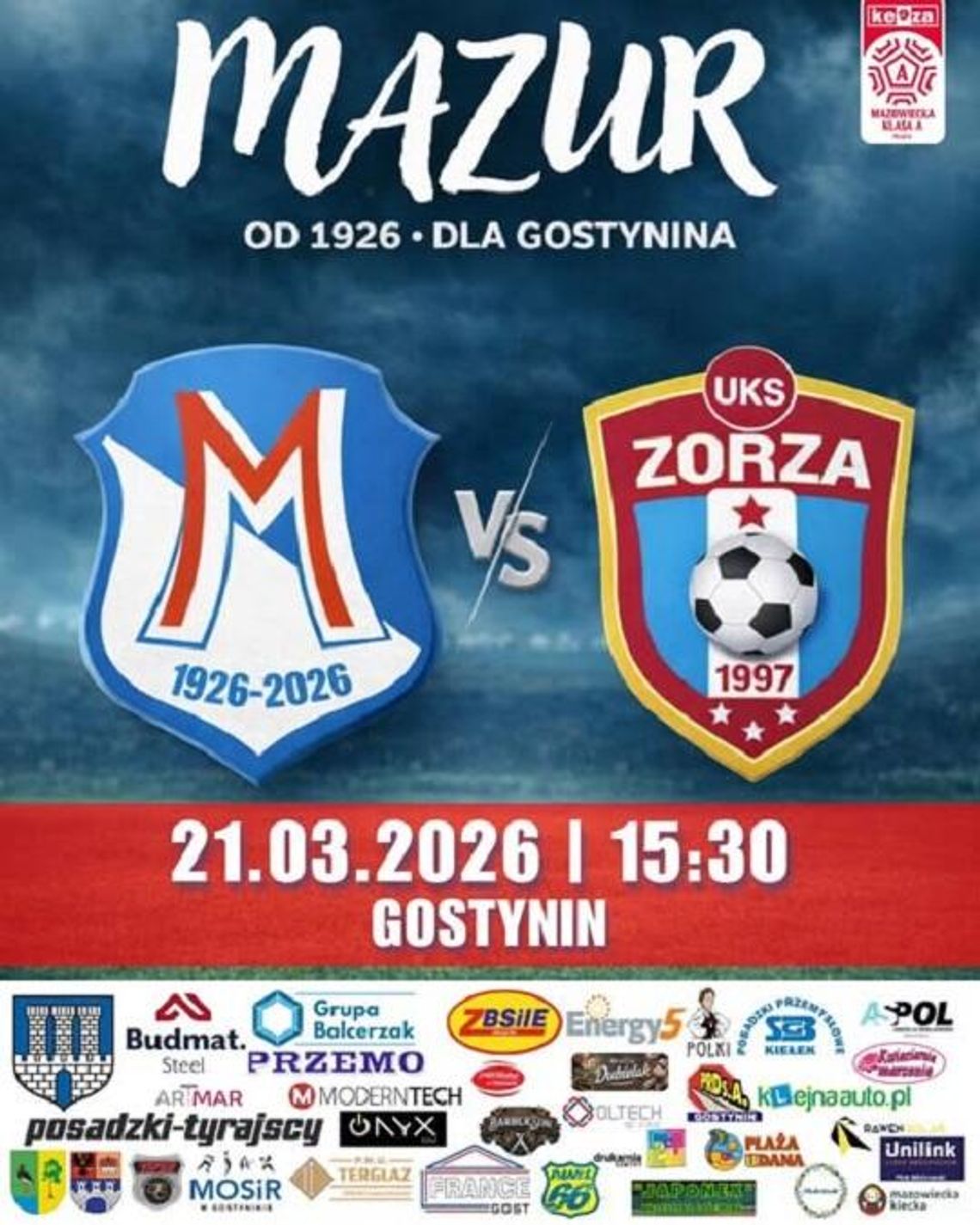 Mazur rozpoczyna rozgrywki ligowe. Na początek derby z Zorzą