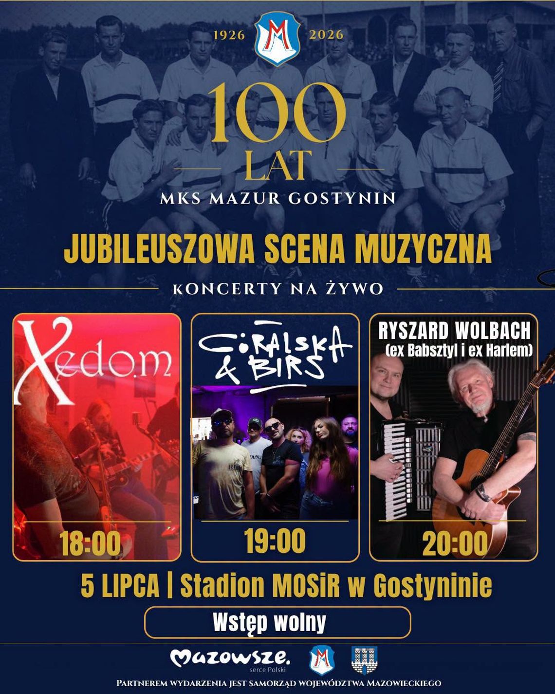 MKS Mazur Gostynin świętuje 100-lecie. Na stadionie odbędzie się jubileuszowa scena muzyczna MKS Mazur Gostynin świętuje 100-lecie. Na stadionie odbędzie się jubileuszowa scena muzyczna