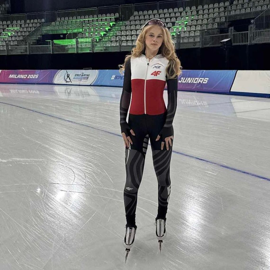 Nadia Machała na Pucharze Świata Juniorów w Łyżwiarstwie Szybkim w Mediolanie
