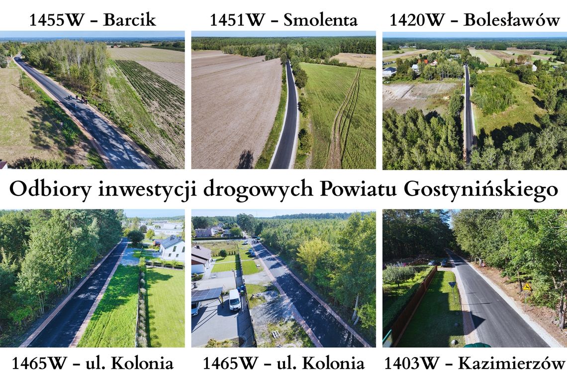 Odbiory dróg remontowanych przez Powiat Gostyniński