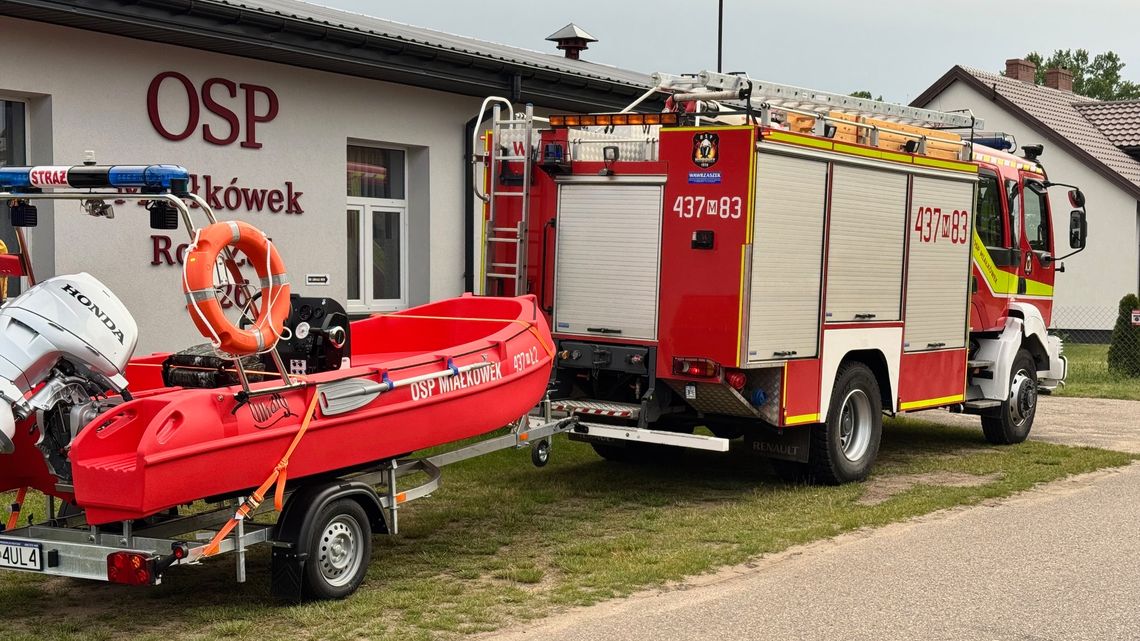 OSP Miałkówek z nową łodzią ratowniczą – inwestycja w bezpieczeństwo bez pomocy publicznej