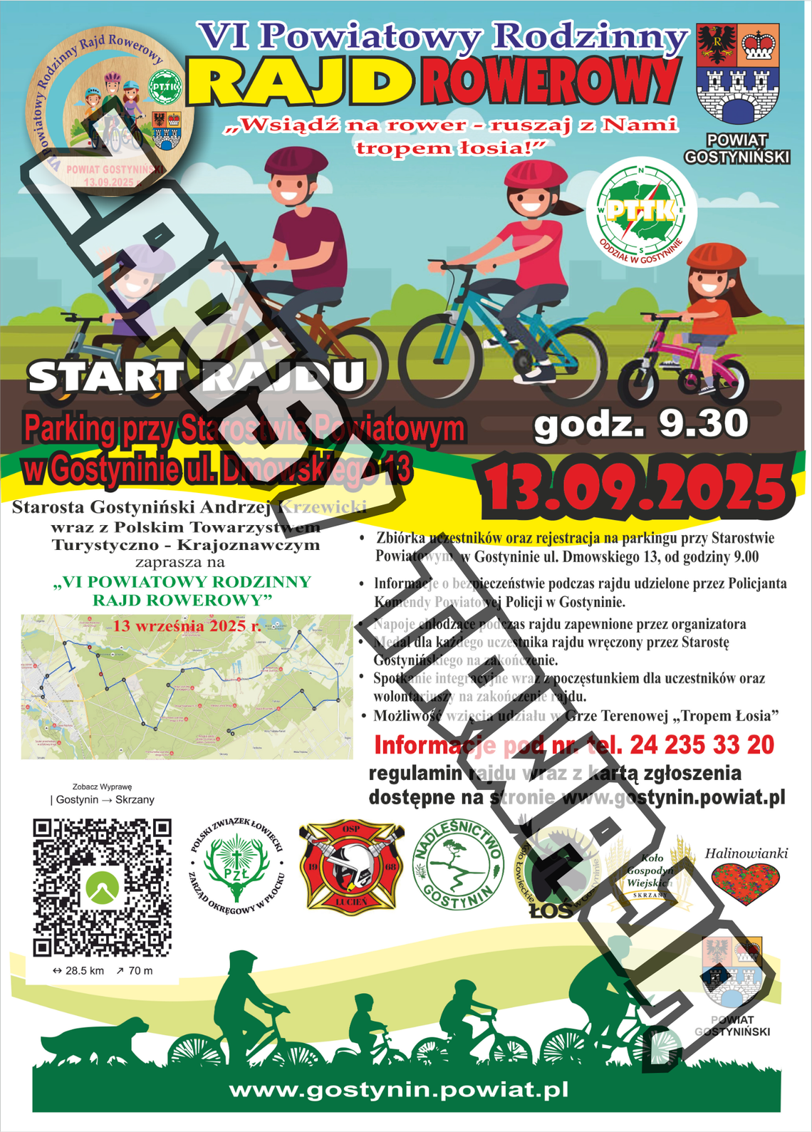 Powiatowy Rodzinny Rajd Rowerowy